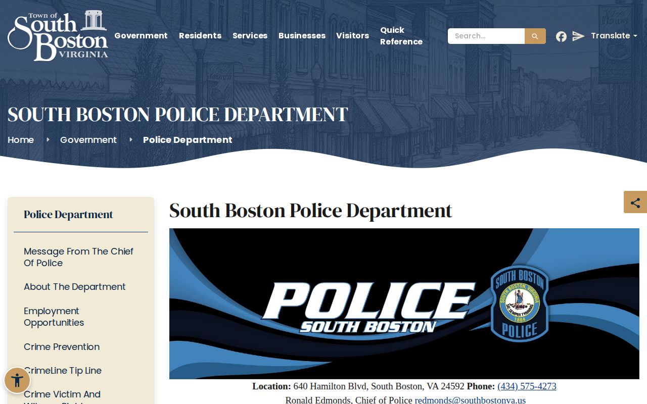 South Boston Police official arrest record source